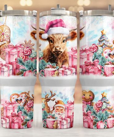 Cute Baby Cow Gifts For Lover Custom Stanley Quencher 40Oz Stainless Steel Tumbler With Handle