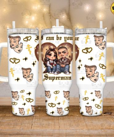 Cute Couple Valentines Gift Custom Stanley Quencher 40Oz Stainless Steel Tumbler With Handle
