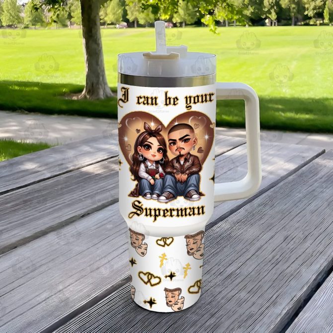 Cute Couple Valentines Gift Custom Stanley Quencher 40Oz Stainless Steel Tumbler With Handle - Image 4