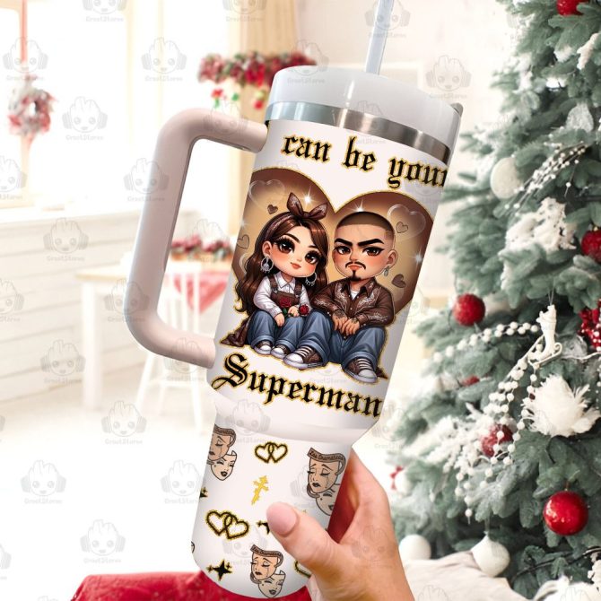 Cute Couple Valentines Gift Custom Stanley Quencher 40Oz Stainless Steel Tumbler With Handle - Image 2