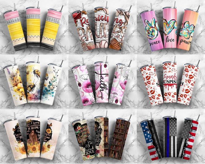 Cute Dog Footprints Custom Stanley Quencher 40Oz Stainless Steel Tumbler With Handle - Image 4
