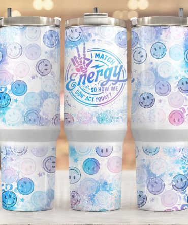 Cute Smile Custom Stanley Quencher 40Oz Stainless Steel Tumbler With Handle