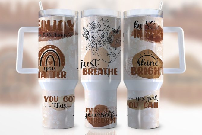 Daily Reminder Affirmations Custom Stanley Quencher 40Oz Stainless Steel Tumbler With Handle