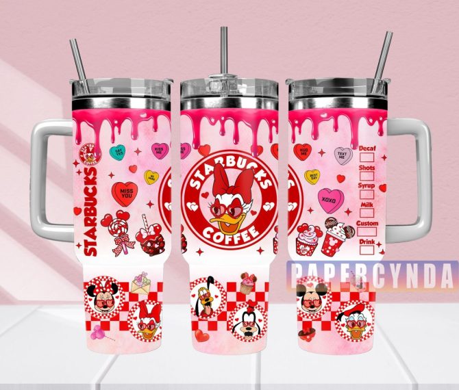 Daisy Duck Custom Stanley Quencher 40Oz Stainless Steel Tumbler With Handle