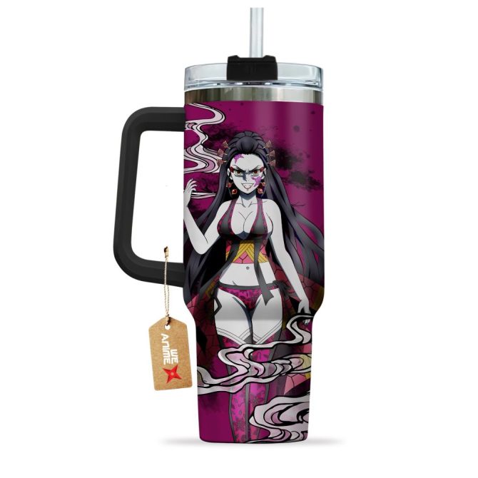 Daki Kimestu No Yaiba Anime Custom Stanley Quencher 40Oz Stainless Steel Tumbler With Handle - Image 3