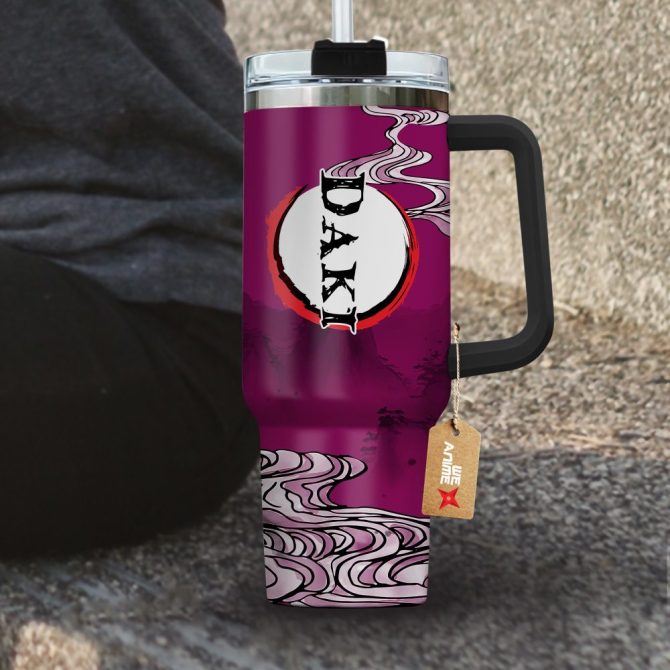 Daki Kimestu No Yaiba Anime Custom Stanley Quencher 40Oz Stainless Steel Tumbler With Handle - Image 4