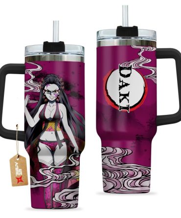 Daki Kimestu No Yaiba Anime Custom Stanley Quencher 40Oz Stainless Steel Tumbler With Handle