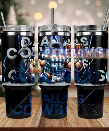 Dallas Cowboys Custom Stanley Quencher 40Oz Stainless Steel Tumbler With Handle