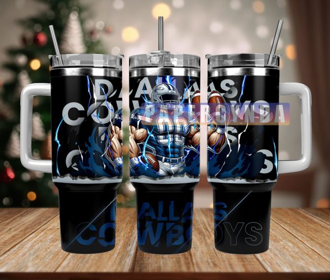 Dallas Cowboys Custom Stanley Quencher 40Oz Stainless Steel Tumbler With Handle
