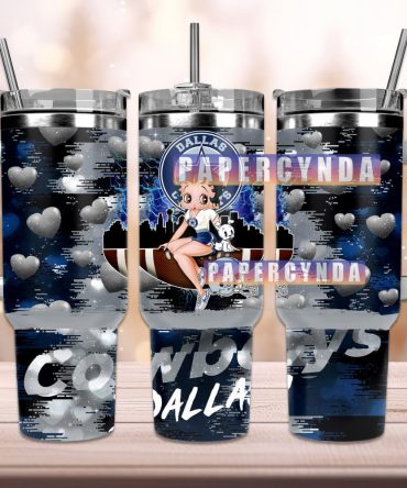 Dallas Cowboys Custom Stanley Quencher 40Oz Stainless Steel Tumbler With Handle