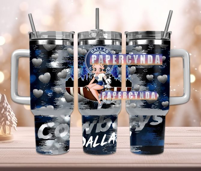 Dallas Cowboys Custom Stanley Quencher 40Oz Stainless Steel Tumbler With Handle