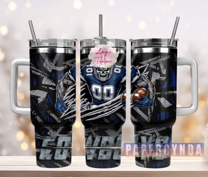 Dallas Cowboys Custom Stanley Quencher 40Oz Stainless Steel Tumbler With Handle