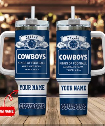 Dallas Cowboys Nfl Bud Light Custom Stanley Quencher 40Oz Stainless Steel Tumbler With Handle