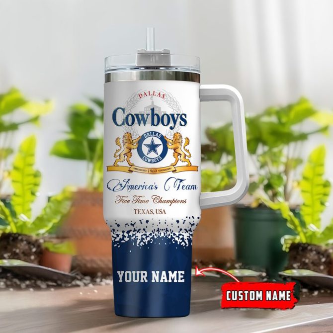 Dallas Cowboys Nfl Champions Modelo Custom Stanley Quencher 40Oz Stainless Steel Tumbler With Handle - Image 2