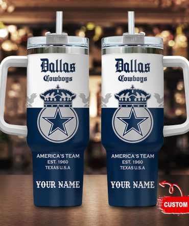 Dallas Cowboys Nfl Corona Extra Custom Stanley Quencher 40Oz Stainless Steel Tumbler With Handle