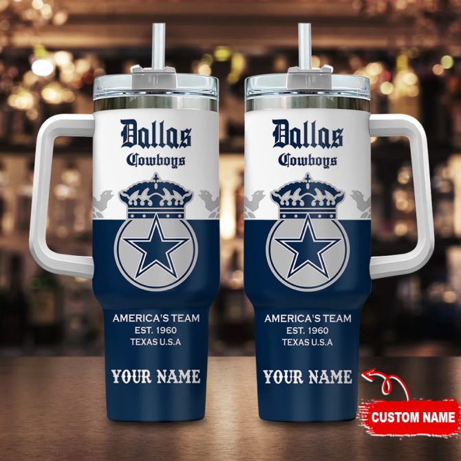 Dallas Cowboys Nfl Corona Extra Custom Stanley Quencher 40Oz Stainless Steel Tumbler With Handle