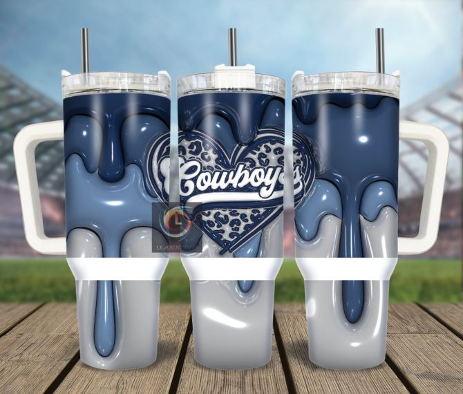 Dallas Cowboys Nfl Custom Stanley Quencher 40Oz Stainless Steel Tumbler With Handle