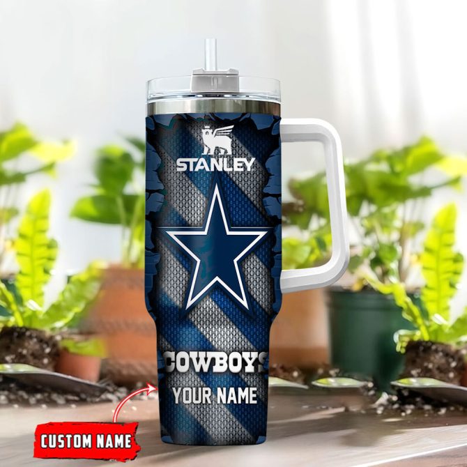 Dallas Cowboys Nfl Custom Stanley Quencher 40Oz Stainless Steel Tumbler With Handle - Image 2
