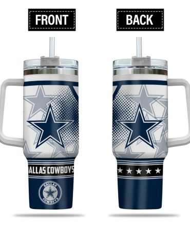 Dallas Cowboys Nfl Custom Stanley Quencher 40Oz Stainless Steel Tumbler With Handle