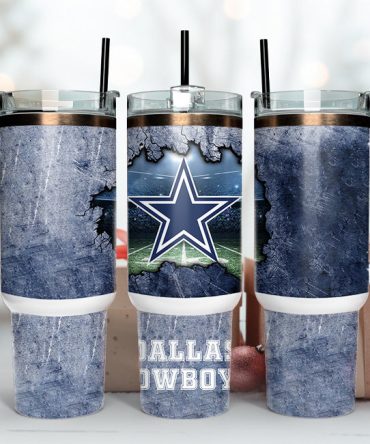 Dallas Cowboys Nfl Custom Stanley Quencher 40Oz Stainless Steel Tumbler With Handle