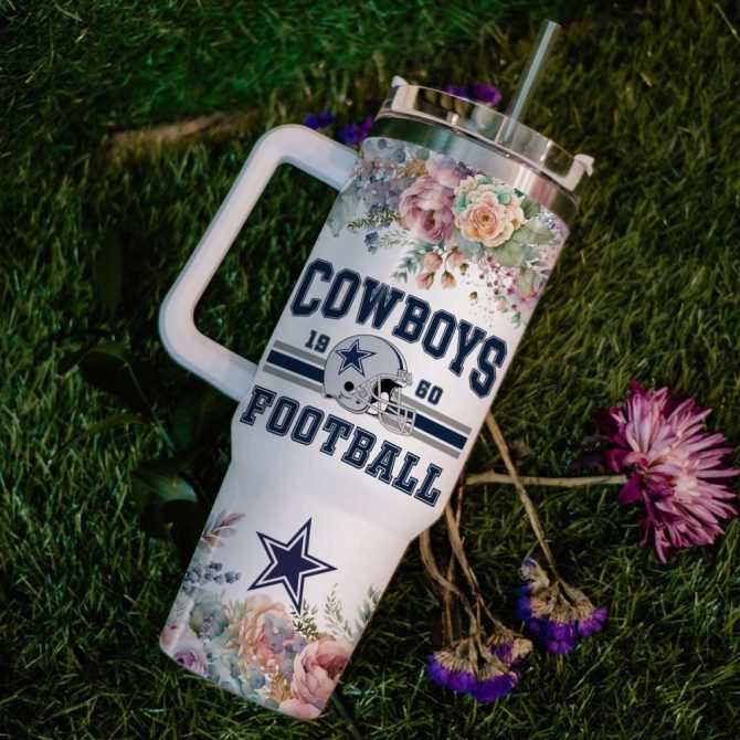 Dallas Cowboys Nfl Custom Stanley Quencher 40Oz Stainless Steel Tumbler With Handle - Image 7