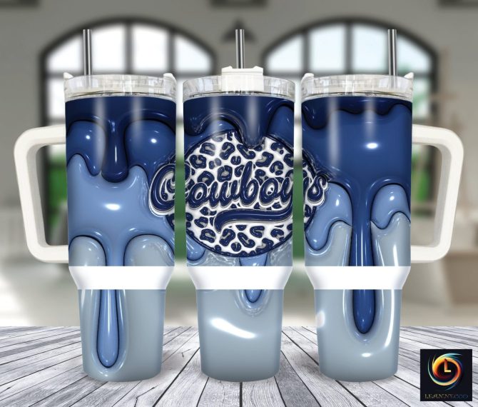 Dallas Cowboys Nfl Custom Stanley Quencher 40Oz Stainless Steel Tumbler With Handle