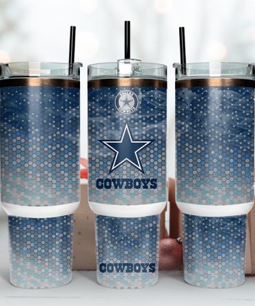 Dallas Cowboys Nfl Custom Stanley Quencher 40Oz Stainless Steel Tumbler With Handle