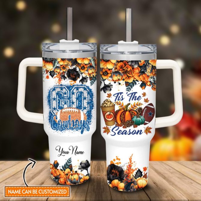 Dallas Cowboys Nfl Custom Stanley Quencher 40Oz Stainless Steel Tumbler With Handle - Image 2