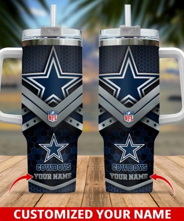 Dallas Cowboys Nfl Custom Stanley Quencher 40Oz Stainless Steel Tumbler With Handle