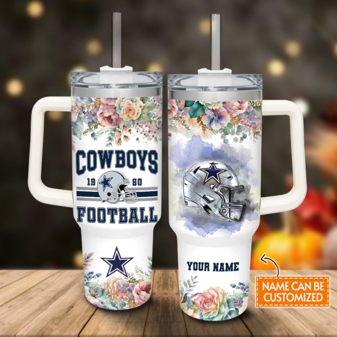 Dallas Cowboys Nfl Custom Stanley Quencher 40Oz Stainless Steel Tumbler With Handle - Image 2