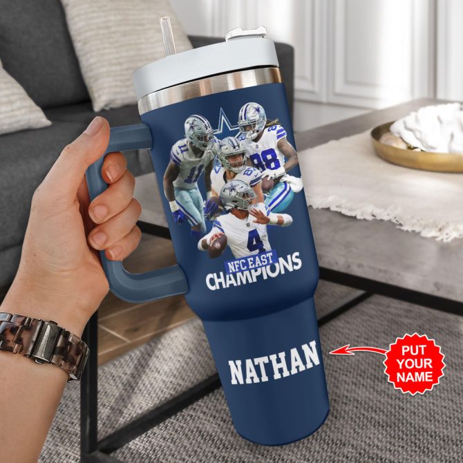 Dallas Cowboys Nfl Custom Stanley Quencher 40Oz Stainless Steel Tumbler With Handle - Image 2