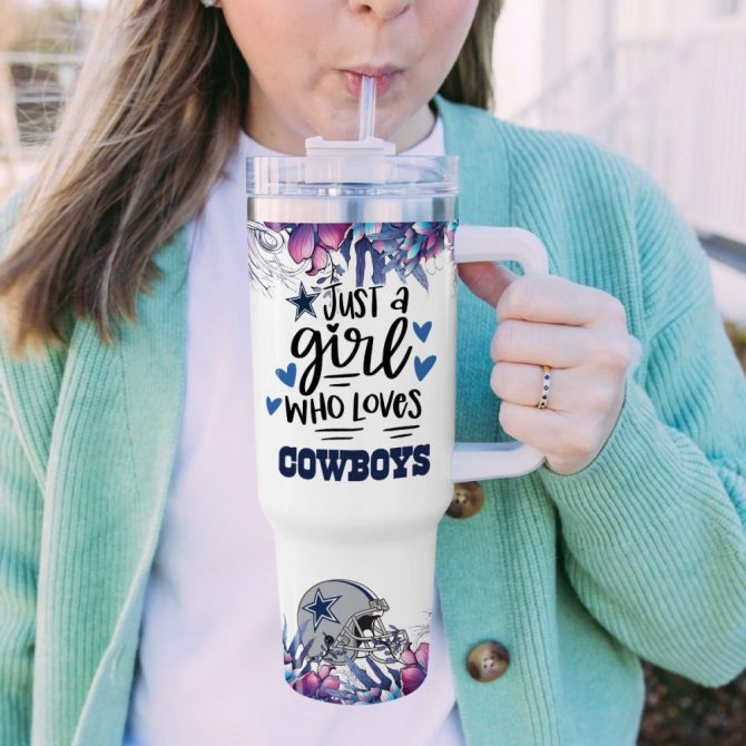 Dallas Cowboys Nfl Custom Stanley Quencher 40Oz Stainless Steel Tumbler With Handle - Image 6