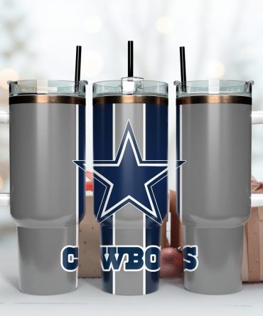 Dallas Cowboys Nfl Custom Stanley Quencher 40Oz Stainless Steel Tumbler With Handle
