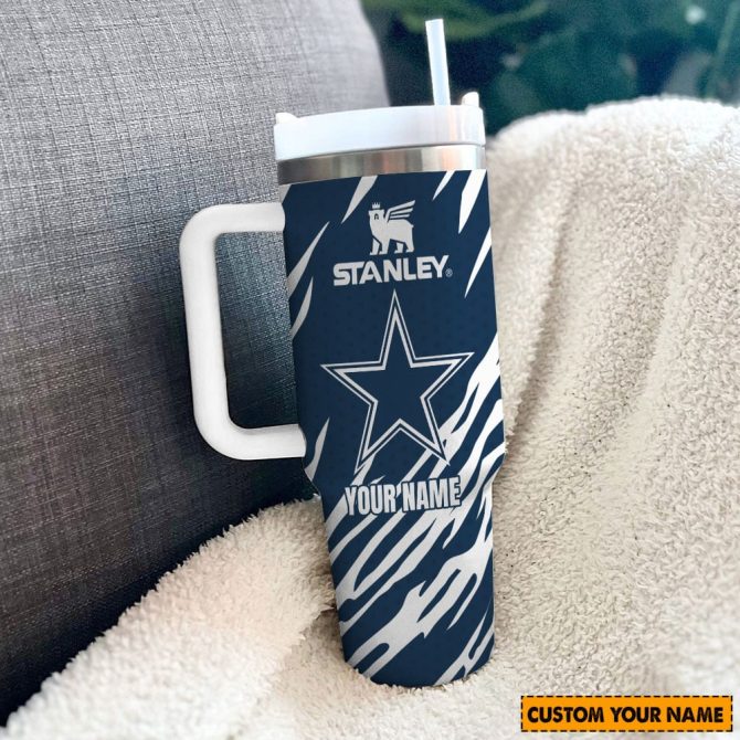 Dallas Cowboys Nfl Custom Stanley Quencher 40Oz Stainless Steel Tumbler With Handle - Image 2