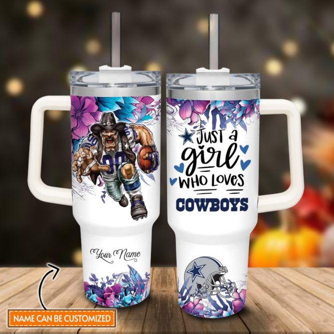 Dallas Cowboys Nfl Custom Stanley Quencher 40Oz Stainless Steel Tumbler With Handle - Image 2