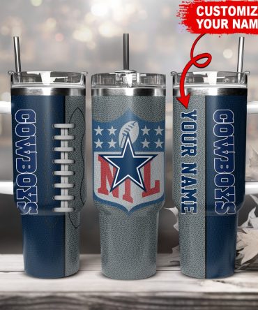 Dallas Cowboys Nfl Custom Stanley Quencher 40Oz Stainless Steel Tumbler With Handle
