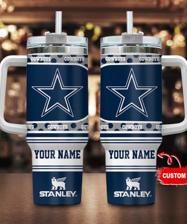 Dallas Cowboys Nfl Custom Stanley Quencher 40Oz Stainless Steel Tumbler With Handle