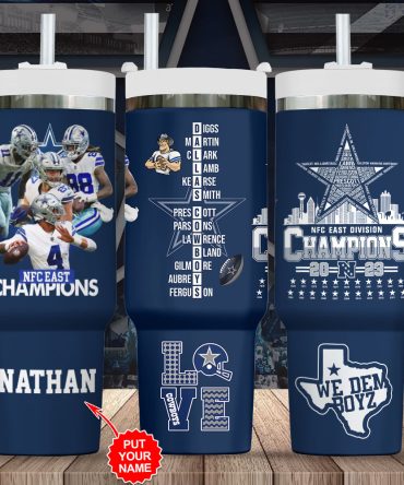 Dallas Cowboys Nfl Custom Stanley Quencher 40Oz Stainless Steel Tumbler With Handle