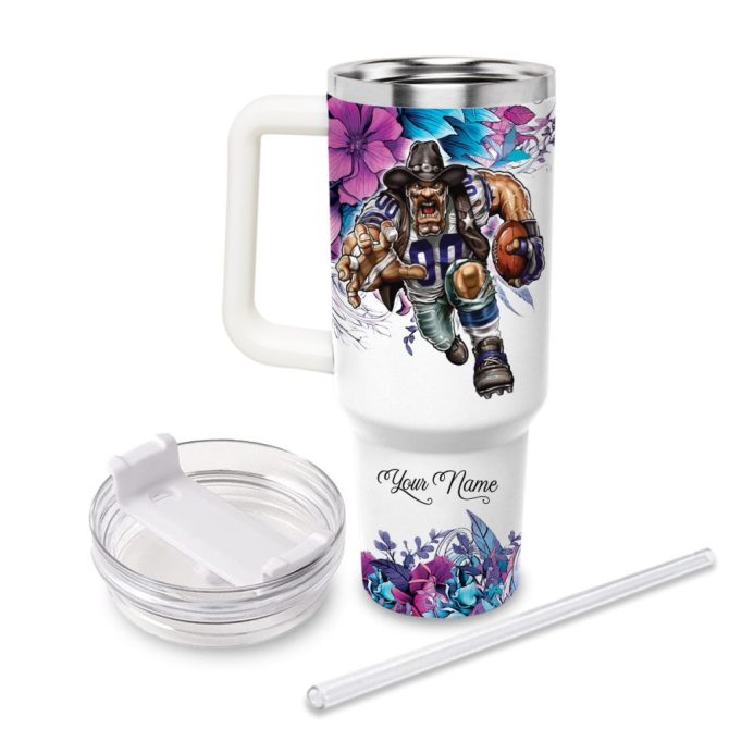 Dallas Cowboys Nfl Custom Stanley Quencher 40Oz Stainless Steel Tumbler With Handle - Image 3