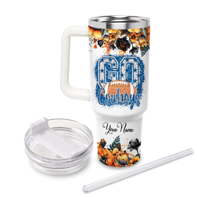 Dallas Cowboys Nfl Custom Stanley Quencher 40Oz Stainless Steel Tumbler With Handle - Image 3