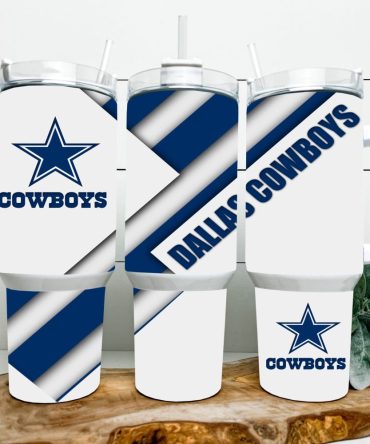 Dallas Cowboys Nfl Custom Stanley Quencher 40Oz Stainless Steel Tumbler With Handle