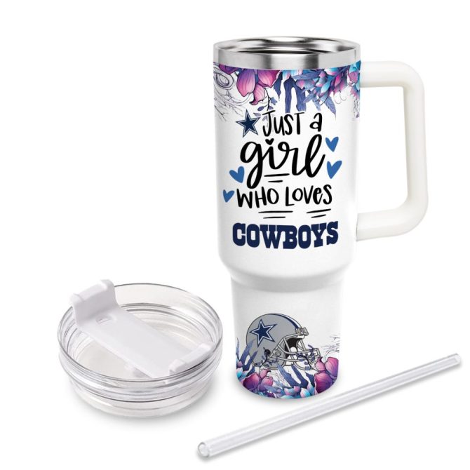 Dallas Cowboys Nfl Custom Stanley Quencher 40Oz Stainless Steel Tumbler With Handle - Image 4