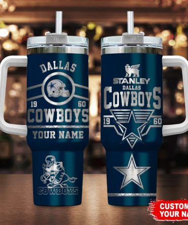 Dallas Cowboys Nfl Custom Stanley Quencher 40Oz Stainless Steel Tumbler With Handle