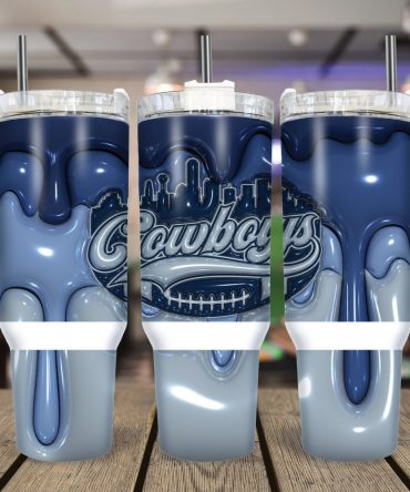 Dallas Cowboys Nfl Custom Stanley Quencher 40Oz Stainless Steel Tumbler With Handle