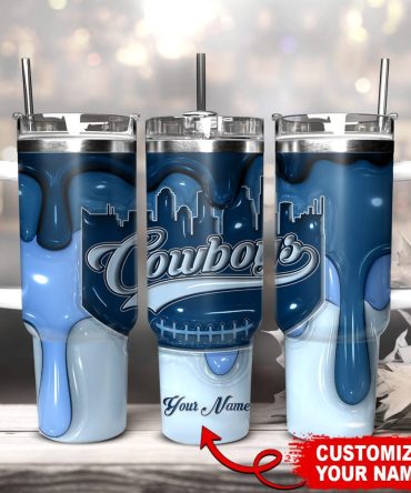 Dallas Cowboys Nfl Custom Stanley Quencher 40Oz Stainless Steel Tumbler With Handle
