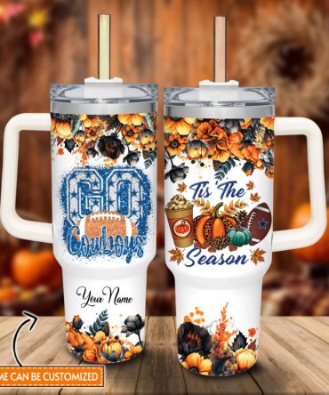 Dallas Cowboys Nfl Custom Stanley Quencher 40Oz Stainless Steel Tumbler With Handle