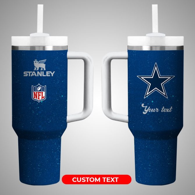 Dallas Cowboys Nfl Custom Stanley Quencher 40Oz Stainless Steel