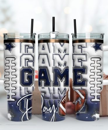 Dallas Cowboys Nfl Game Day Custom Stanley Quencher 40Oz Stainless Steel Tumbler With Handle