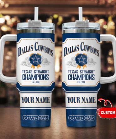 Dallas Cowboys Nfl Jim Beam Custom Stanley Quencher 40Oz Stainless Steel Tumbler With Handle