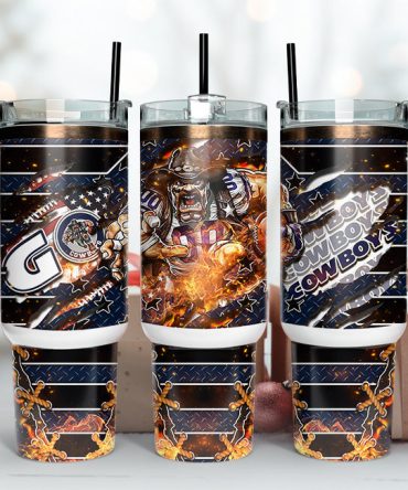 Dallas Cowboys Nfl Mascot Custom Stanley Quencher 40Oz Stainless Steel Tumbler With Handle